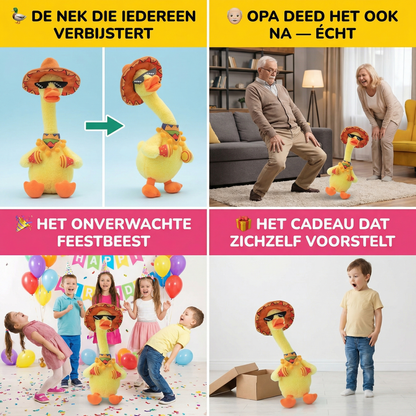Interactieve pratende en dansende eend knuffel – speels plezier voor kinderen