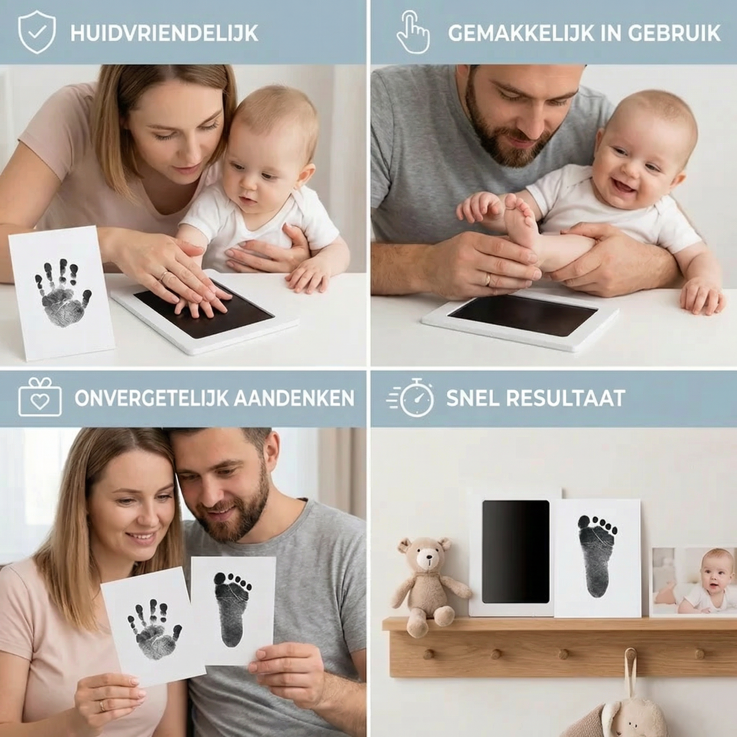 Set voor hand- en voetafdruk van je baby – een blijvende herinnering voor de allerkleinsten