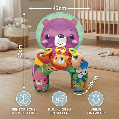 Buikligkussen voor baby’s met speelboog – ondersteunt zintuiglijke en vroege ontwikkeling