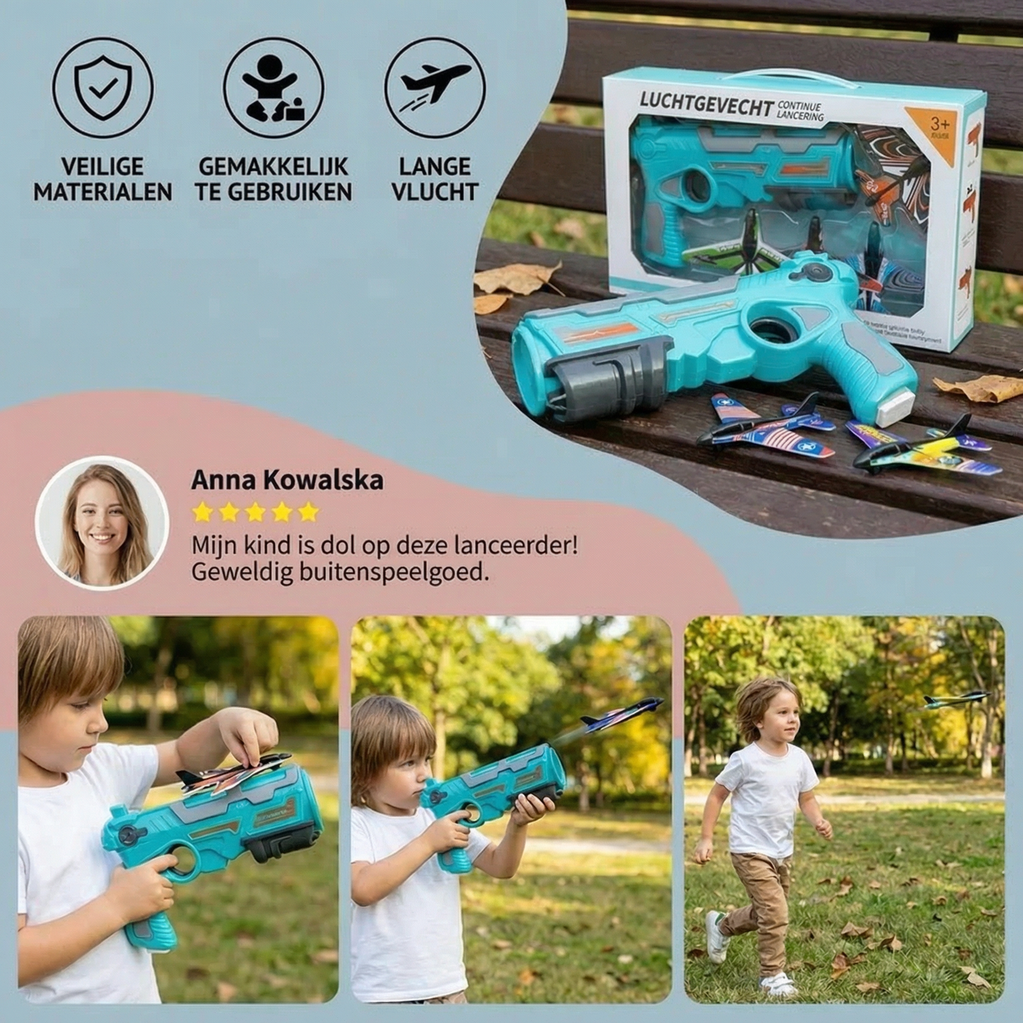 Kinder vliegtuiglauncher – buitenspeelgoed om te vliegen