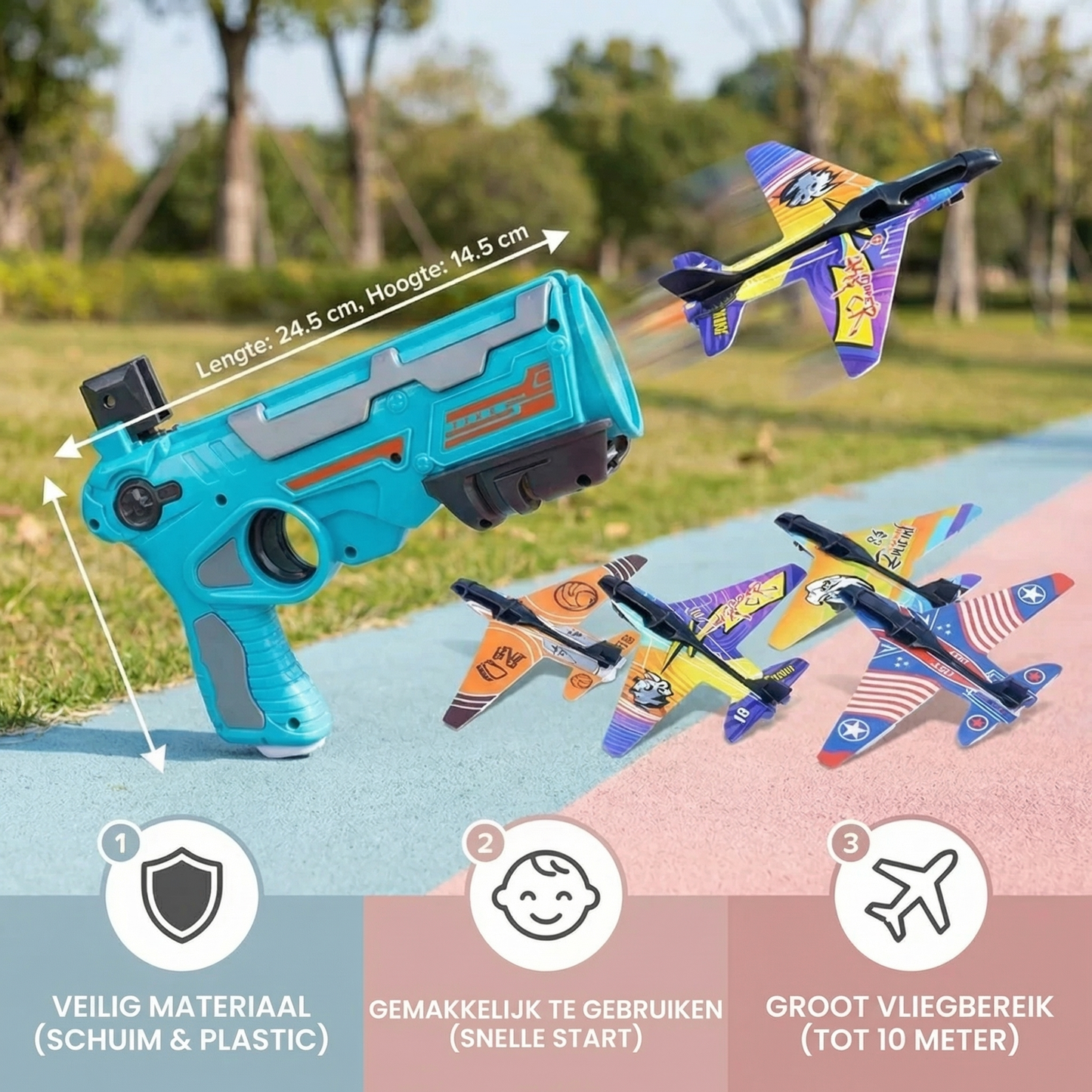 Kinder vliegtuiglauncher – buitenspeelgoed om te vliegen