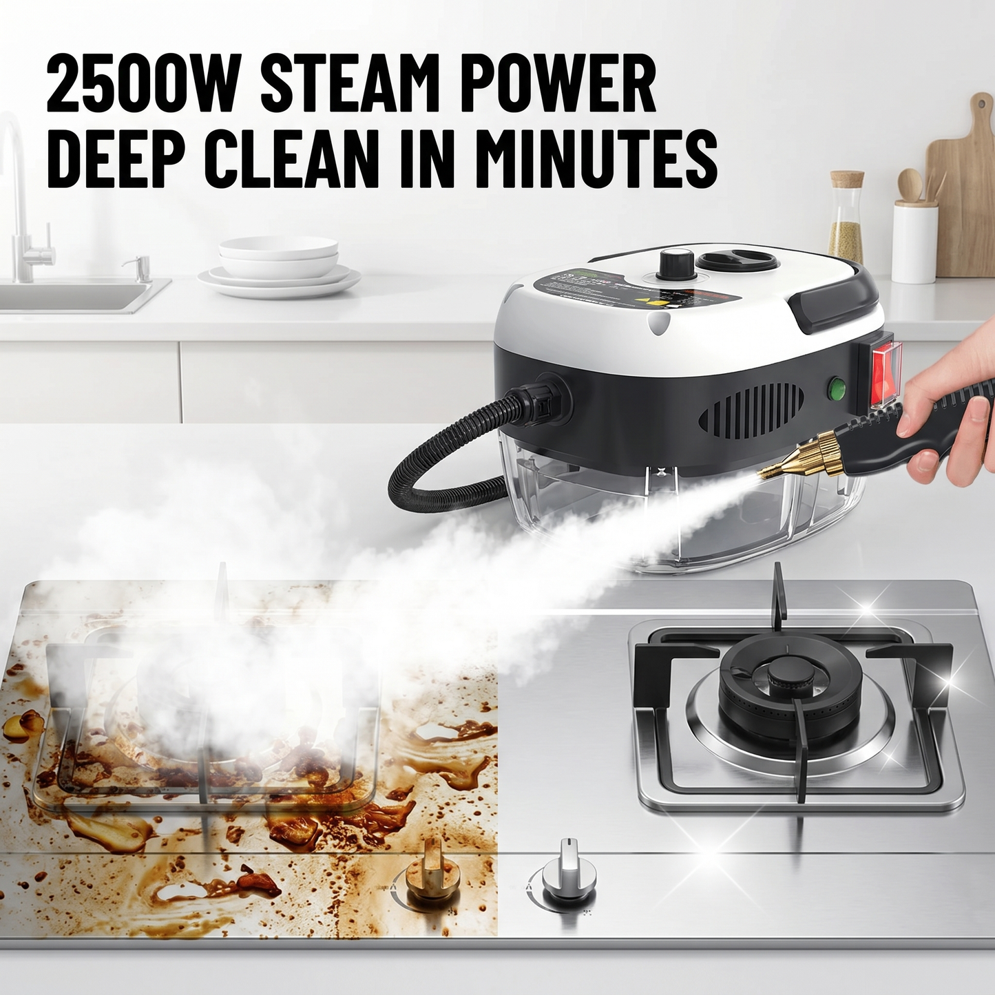 🔥 LAATSTE DAG SALE — SLECHTS €54.99! 🔥 Krachtige 2500W stoomreiniger voor het hele huis