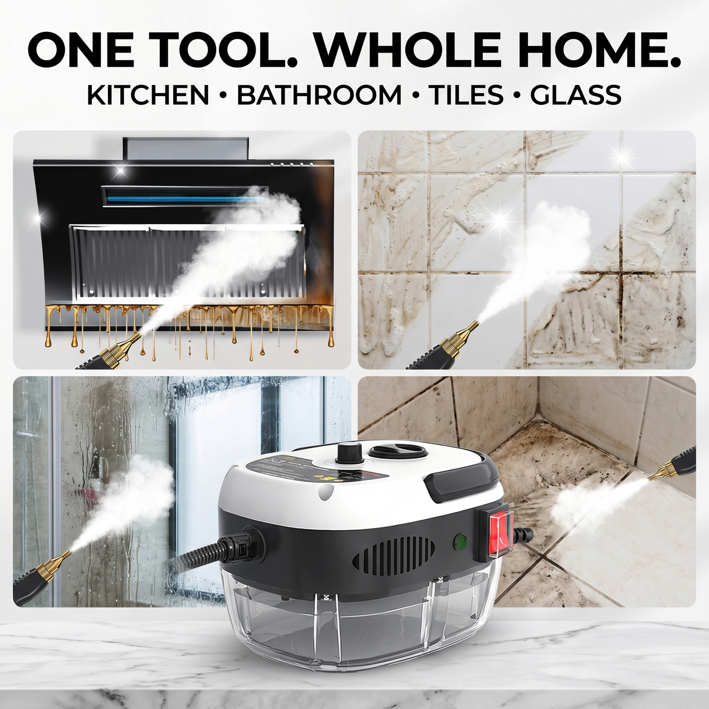 🔥 LAATSTE DAG SALE — SLECHTS €54.99! 🔥 Krachtige 2500W stoomreiniger voor het hele huis