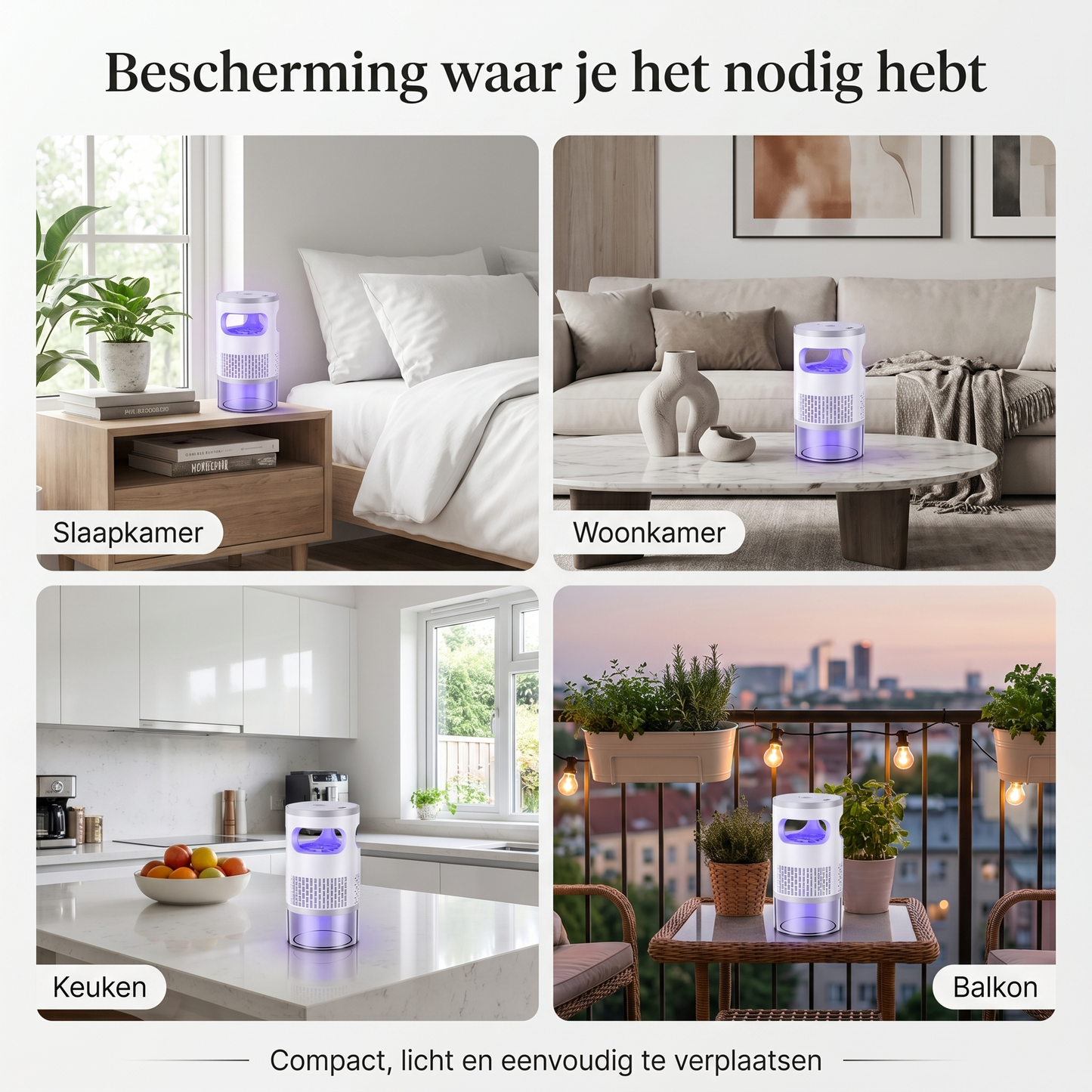 Stille muggenvanger voor binnen – Rustige nachten zonder gezoem